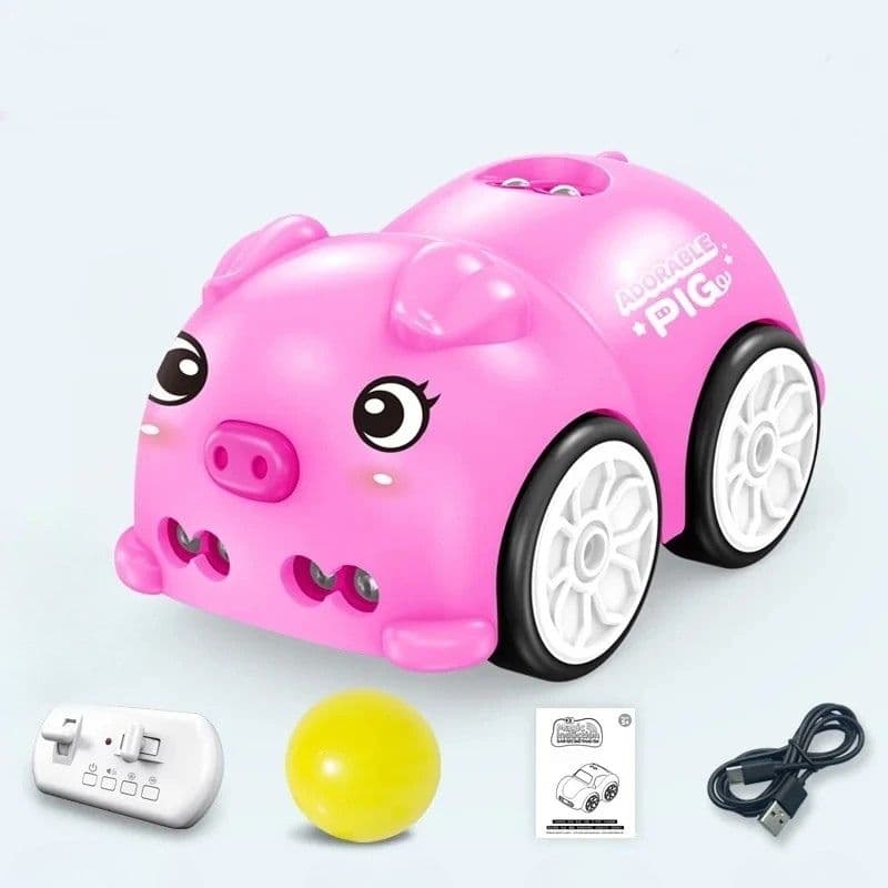 Mini voiture télécommandée cochon pour enfant