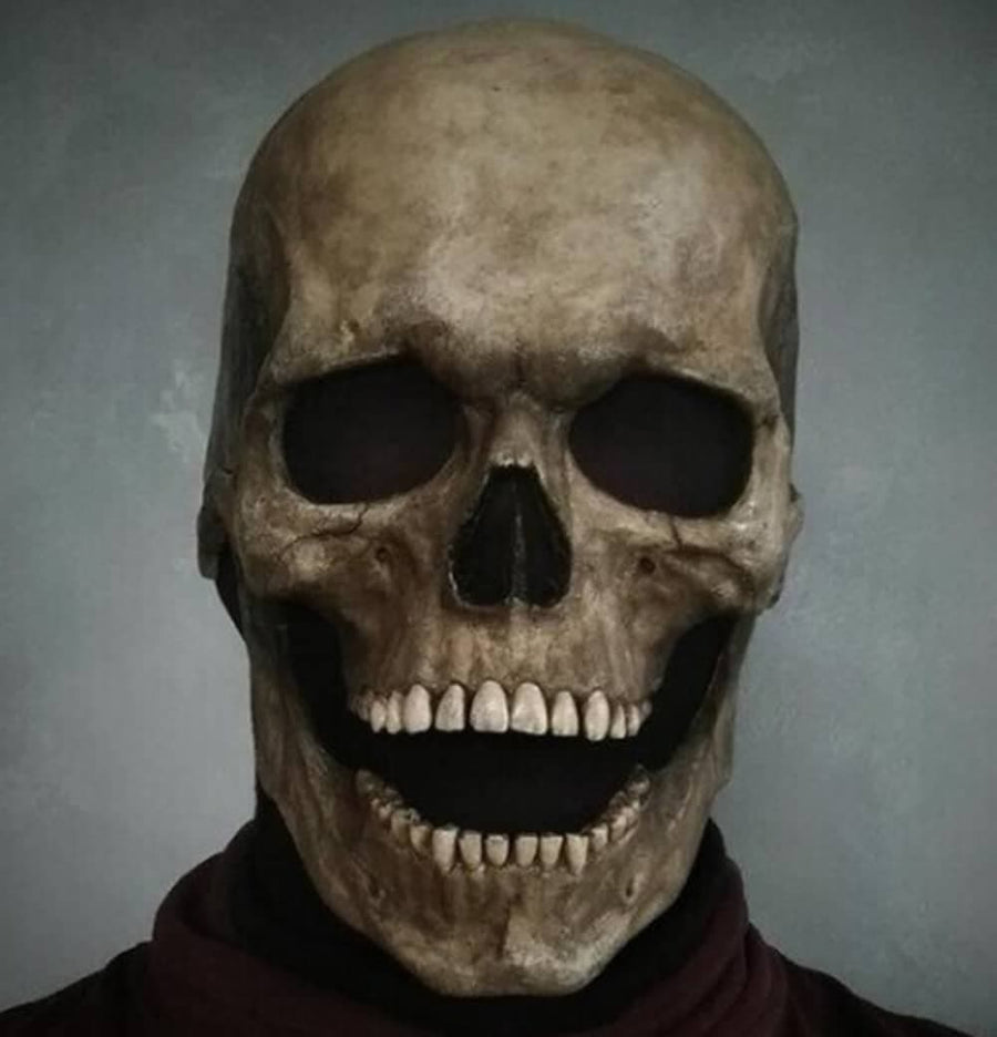 Masque halloween tête de mort à machoire mobile