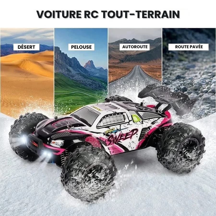 Voiture Télécommandée Turbo Raptor 70Km/h – Tout Terrain Haute Vitesse RC