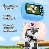 Appareil photo instantané enfant 1080P – double objectif, impression HD