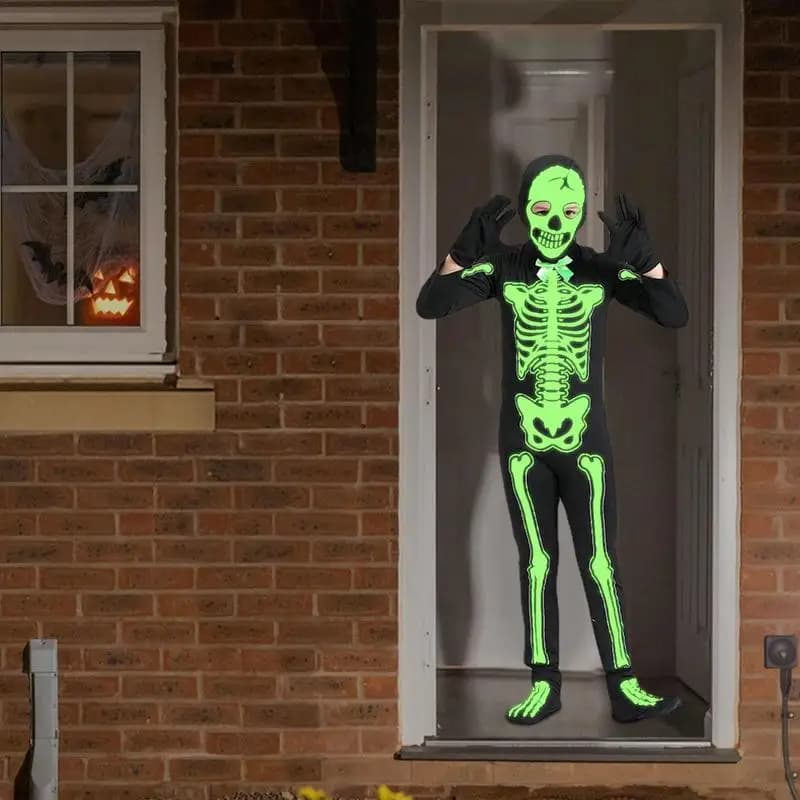 Combinaison squelette phosphorescent pour enfant