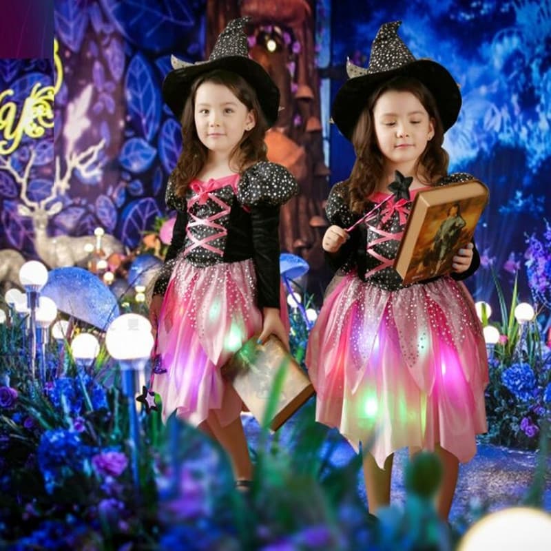 Déguisement robe de sorcière à LED