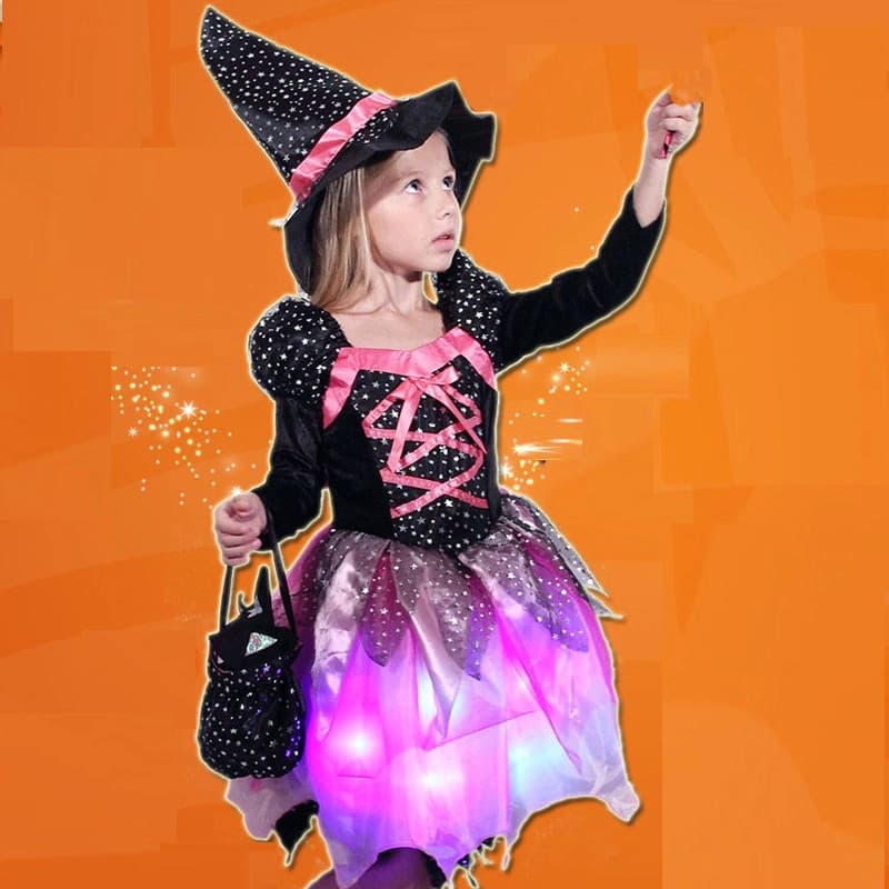 Déguisement robe de sorcière à LED