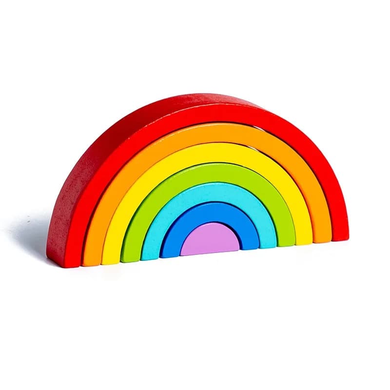 Arc en ciel Montessori en bois - 7 pièces