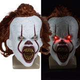 Masque clown tueur avec yeux rouges LED