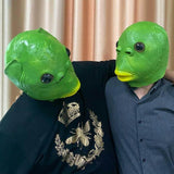 Déguisement masque halloween de poisson vert