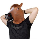 Masque halloween de tête de cheval effrayant