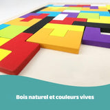 Puzzle en bois 3D coloré