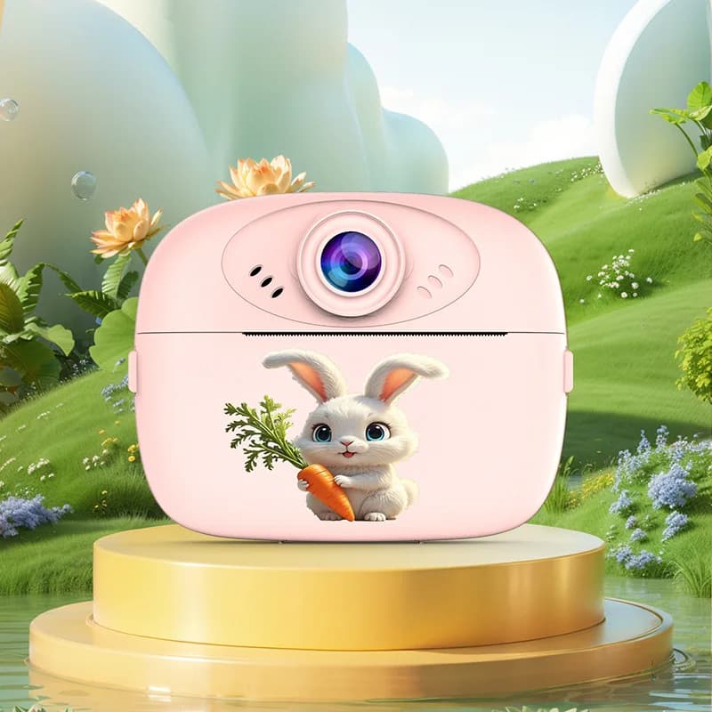 Appareil photo instantané enfant 1080P – double objectif, impression HD