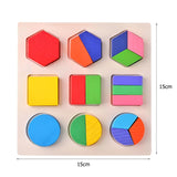 Puzzle en bois en forme géométrique