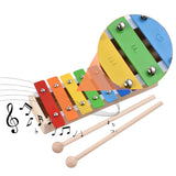 Xylophone en bois et touches colorées