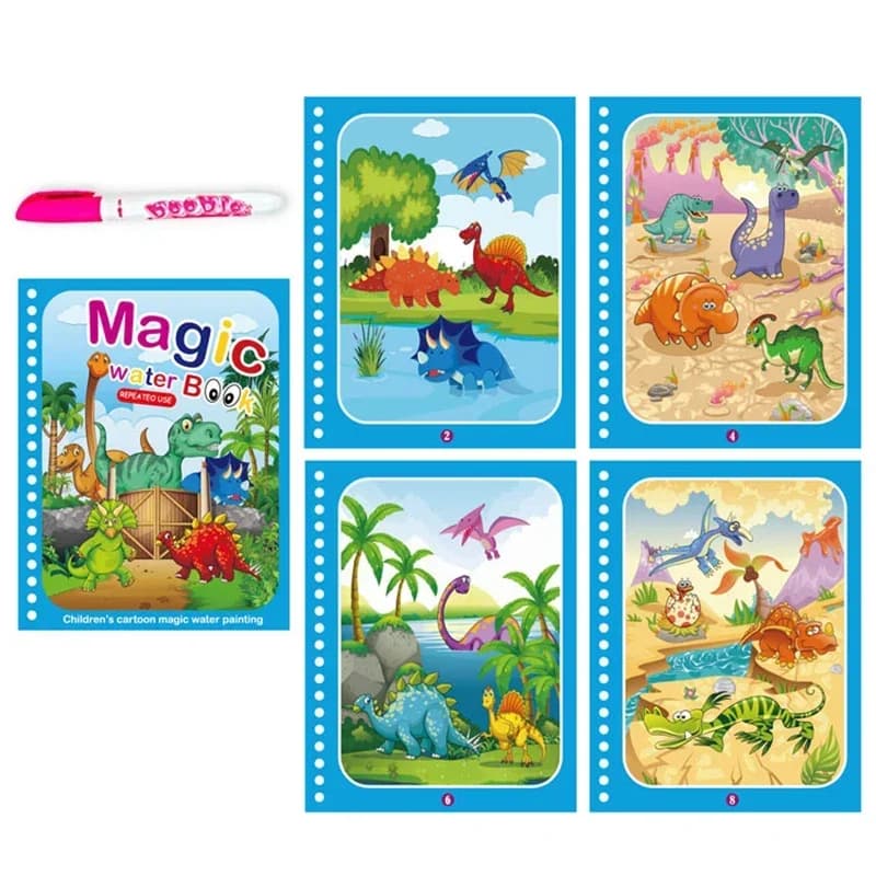 Livre Montessori de coloriage magique avec stylo à eau pour apprendre les couleurs