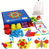 Jeux Montessori Puzzle en bois pour apprendre les formes pour enfants 155pcs
