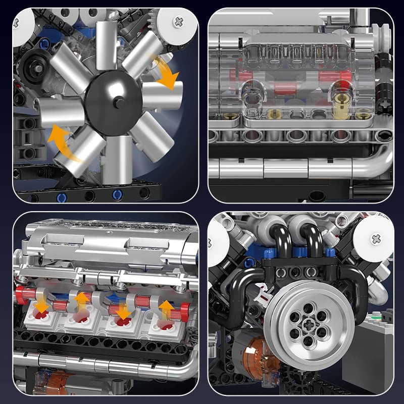 Mini Moteur V8 Thermique à Monter