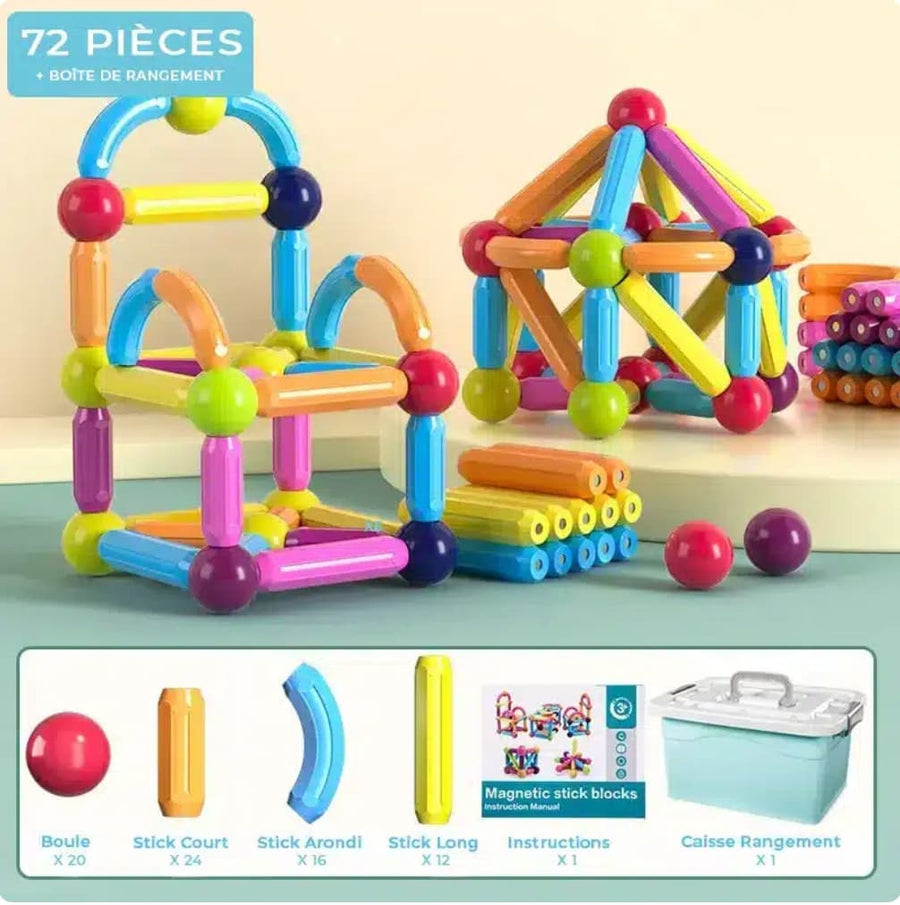 Jeu de Construction Magnétique pour Enfants