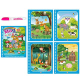 Livre Montessori de coloriage magique avec stylo à eau pour apprendre les couleurs