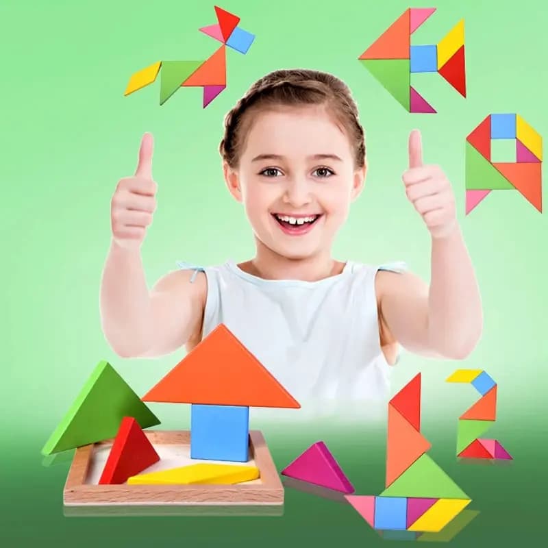 Puzzle Tangram en bois