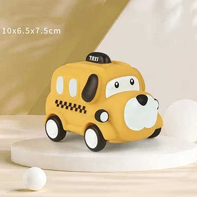 Voiture jouet Montessori en caoutchouc pour enfants