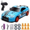 Voiture de course RC bleu ciel GTR 1:24