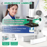 Microscope éducatif HD pour enfant – Grossissement de 100x à 4800x