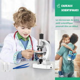 Microscope éducatif HD pour enfant – Grossissement de 100x à 4800x
