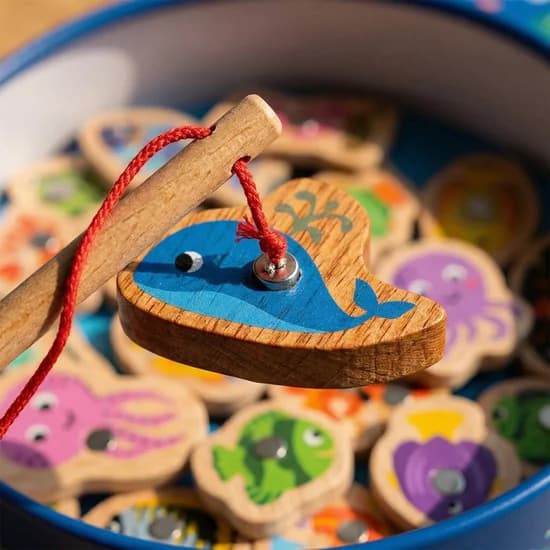 Jeu de Pêche Magnétique Montessori en Bois
