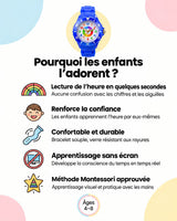 Montre Pédagogique Montessori pour Enfant – Apprendre l'Heure en Couleurs